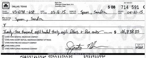 state farm check verification.